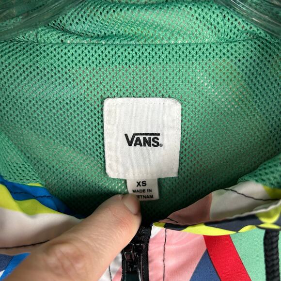 Vans Womens Windbreaker Jacket Size XS Colorful Full Zip Skate - Picture 4 of 8